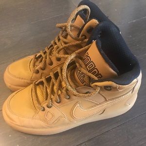 Tan Nike Hightop Air Forces Kids 4.5Y